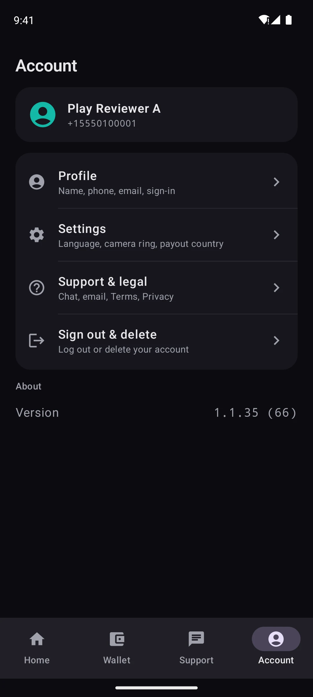 BusyProxy Android — Account